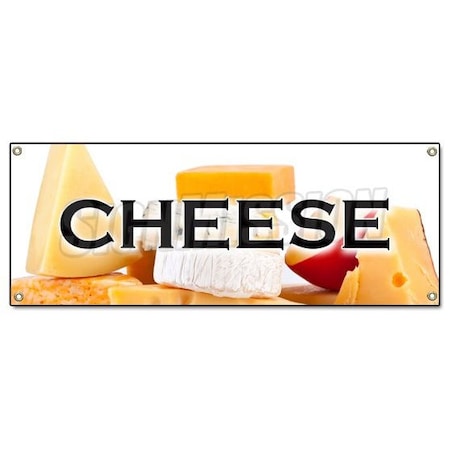 Signmission CHEESE BANNER SIGN dairy milk american swiss grilled calcium protein provolone B-Cheese